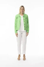 Orientique Linen Essentials Jacket in Parakeet