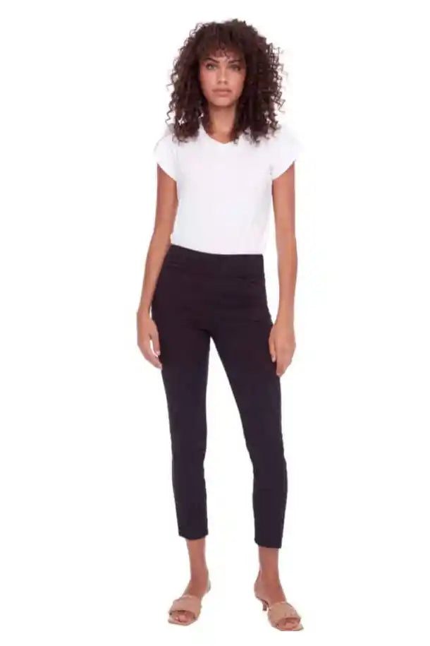 Up! Pants Techno Slim Leg Ankle Pant in Black