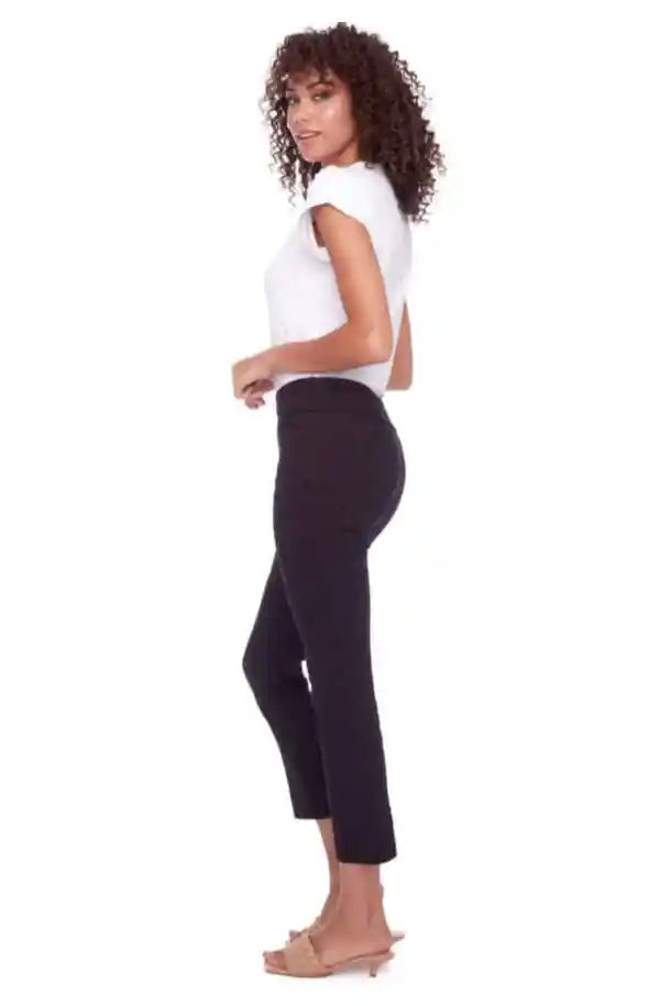 Up! Pants Techno Slim Leg Ankle Pant in Black