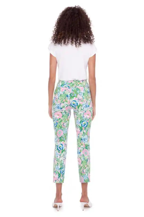 up! Pants Techno Slim Leg Ankle Pant in Bouquet