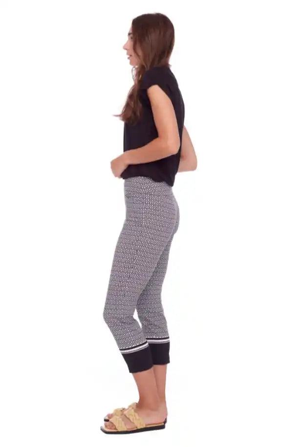 up! Pants Techno Crop Pant in Black and White