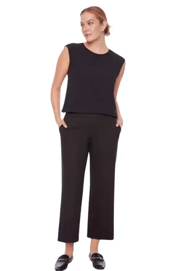 UP! Pants Hove Black Ponte Gaucho Pant in Black