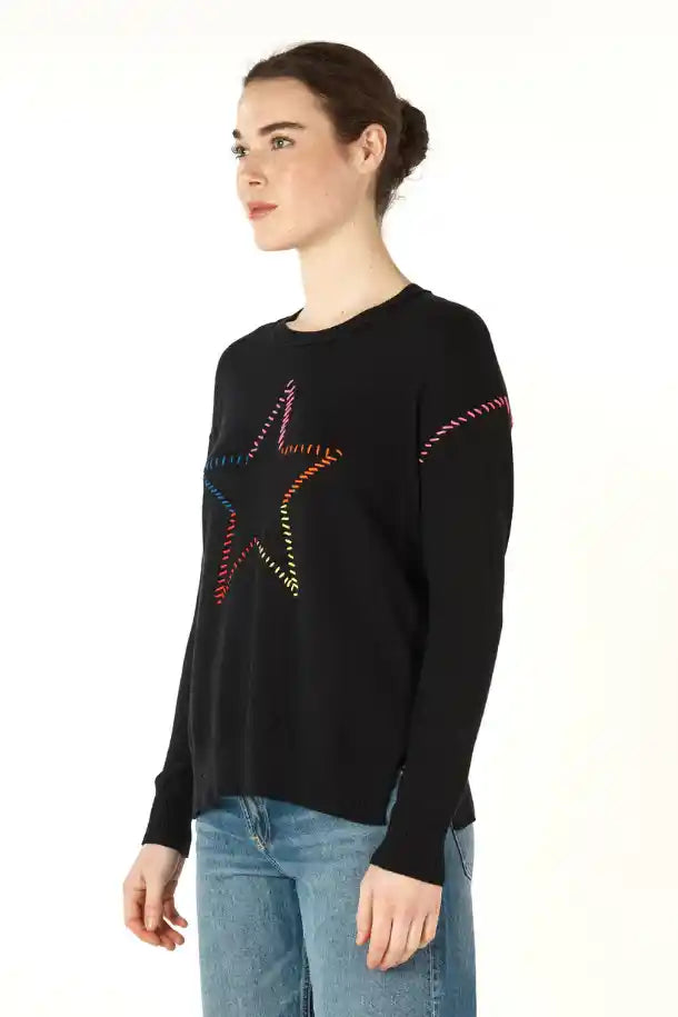 Zaket & Plover Super Star Jumper in Black