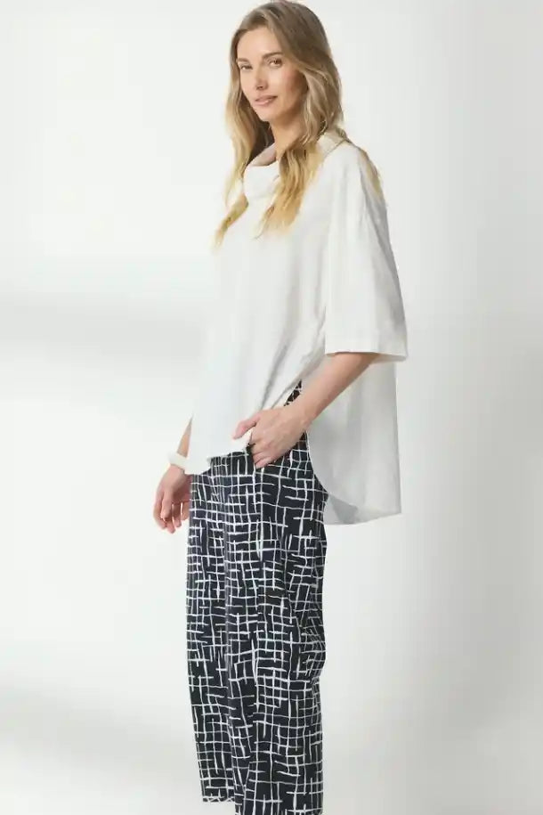 Valia Superfine Cord Tunic in Winter White