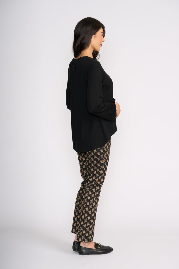 FOIL Secret Agent Top in Black