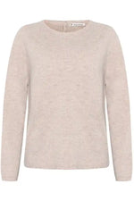 Mansted Yak Blend Hattie Crew Sweater in Light Oat