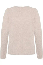 Mansted Yak Blend Hattie Crew Sweater in Light Oat