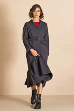 Megan Salmon Twill Me Elle Coat in Black