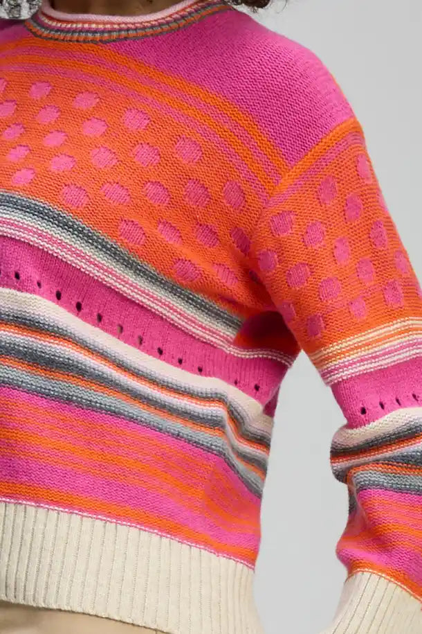 Zaket & Plover Stripe Pop Jumper in Amaranth