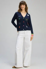 Zaket & Plover Good Energy Cardi in Dark Denim