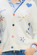 Zaket & Plover Good Energy Cardi in Winter White