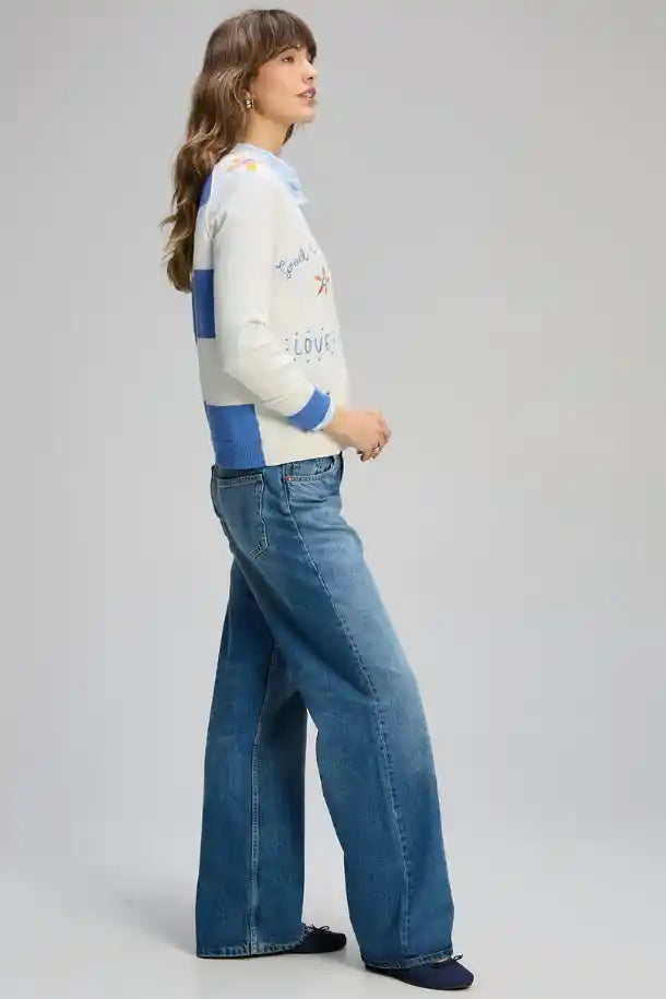 Zaket & Plover Good Energy Cardi in Winter White