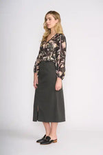 FOIL Suave Operator Skirt in Dark Sage