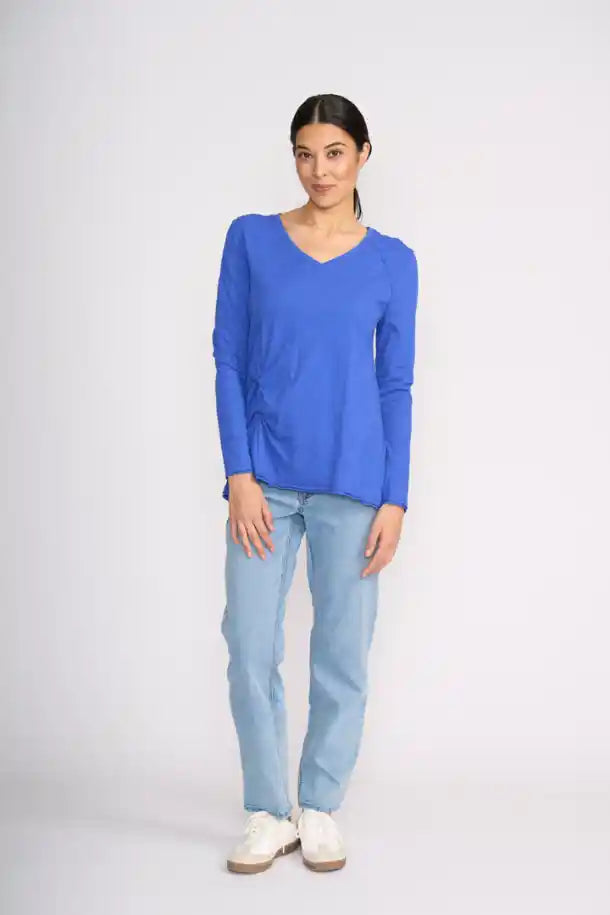 FOIL New Twist top in Electric Indigo