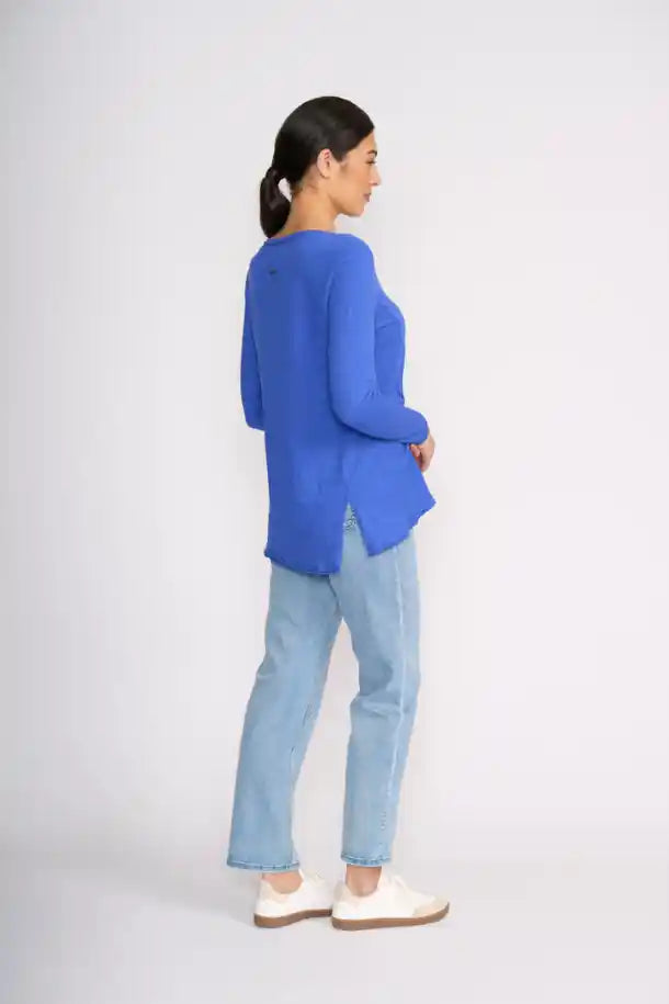 FOIL New Twist top in Electric Indigo