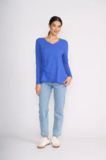 FOIL New Twist top in Electric Indigo