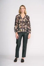 FOIL Pipeline Blouse in Shadow Leaf