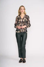 FOIL Pipeline Blouse in Shadow Leaf