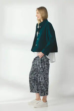 Valia Pippa Velvet Jacket in Deep Sea