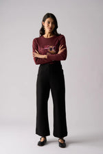 FOIL Soft Cinch Trouser in Black
