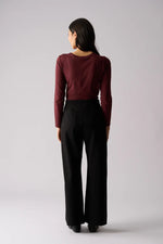 FOIL Soft Cinch Trouser in Black