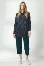 Valia Pippa Velvet Pant in Deep Sea