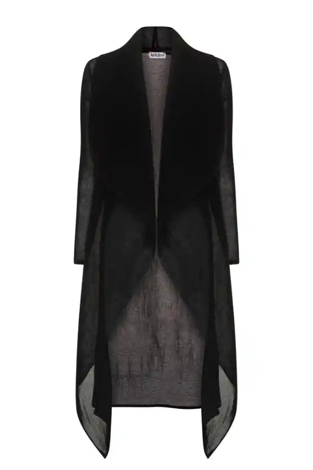 Alquema Collare Coat in Black