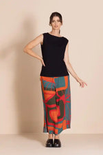 Megan Salmon Sleeveless Audrey Top in Black