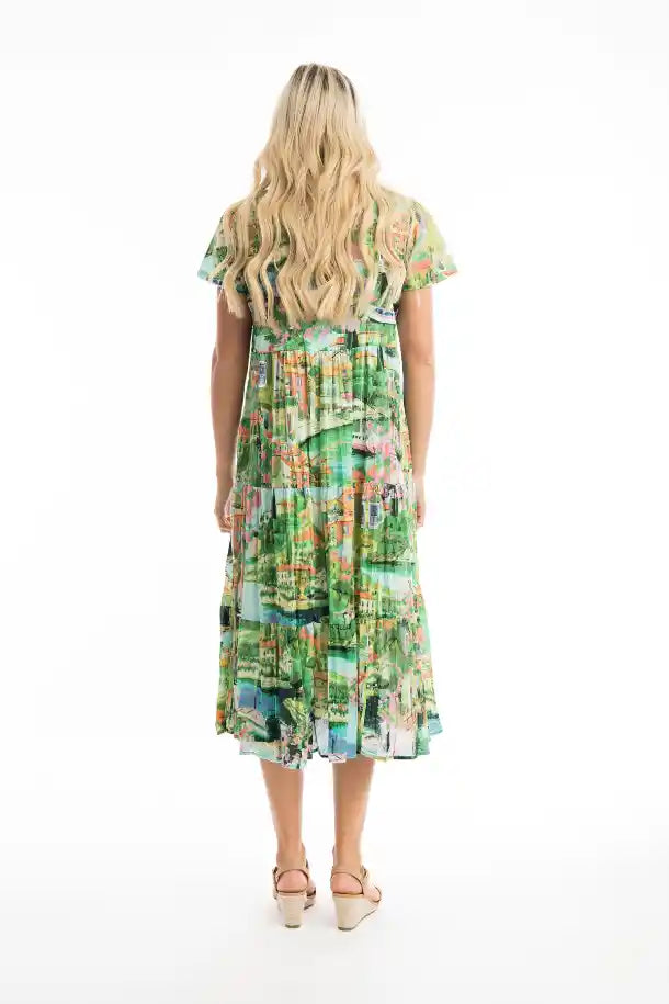 Orientique Bellagio Midi Dress in Print