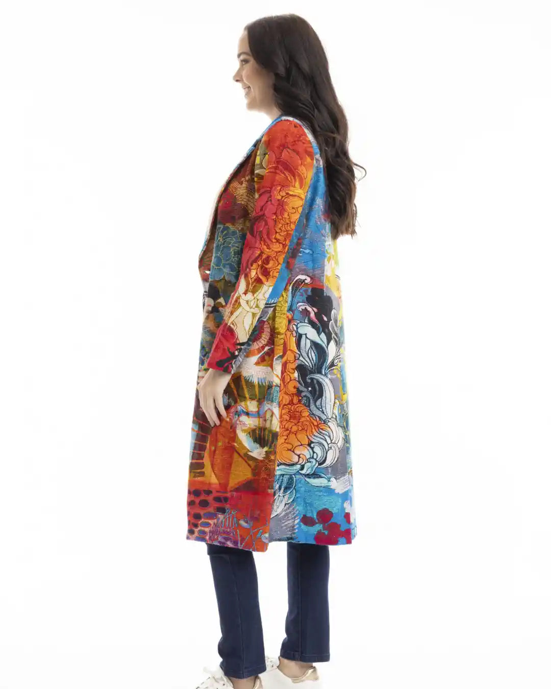 Orientique Printed Billie Jean Long Coat