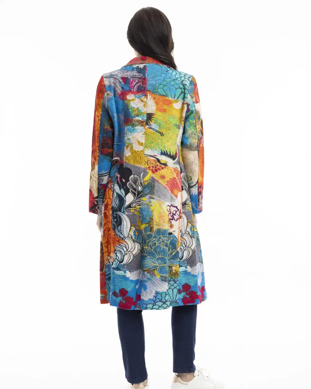 Orientique Printed Billie Jean Long Coat
