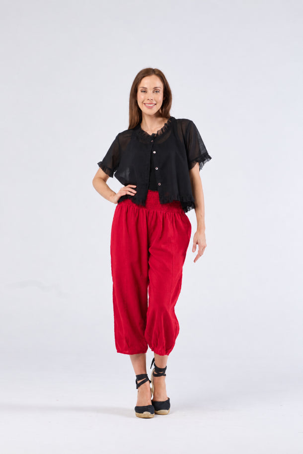 au hazard d’un voyage Capri 7/8th Pant in Red