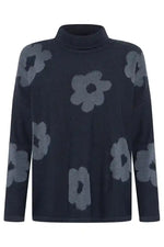 Mansted Eco Bloom Cowl Sweater in Navy