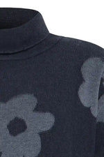 Mansted Eco Bloom Cowl Sweater in Navy