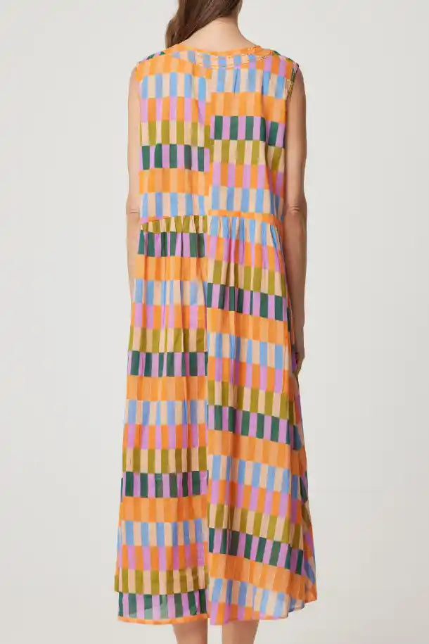 CAKE Savita Dress in Rainbow Block