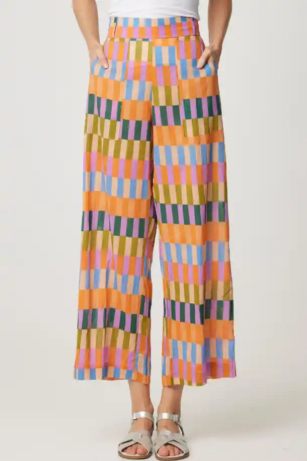 CAKE Romy Pant in Rainbow Block