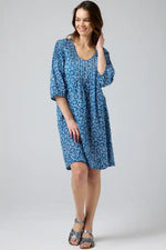 Cake Sally Dress in Blue and White