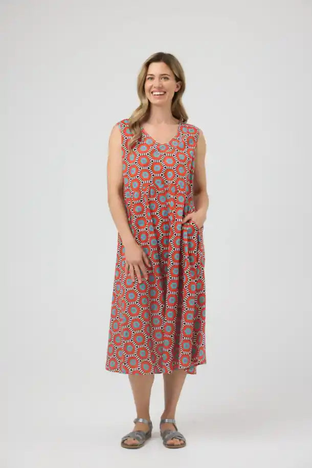 Cake Savita Dress in Retro Tiles