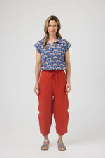 Cake Barrel Pant in Red