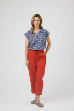 Cake Barrel Pant in Red