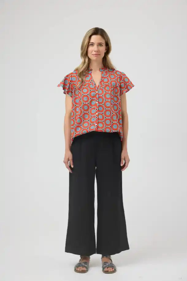 Cake Jess Top in Retro Tile