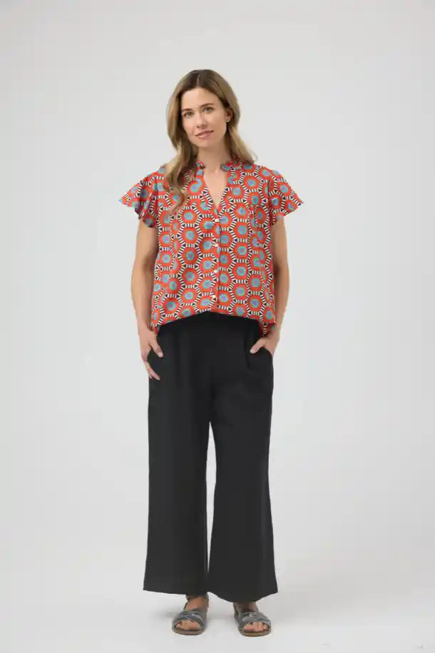 Cake Jess Top in Retro Tile
