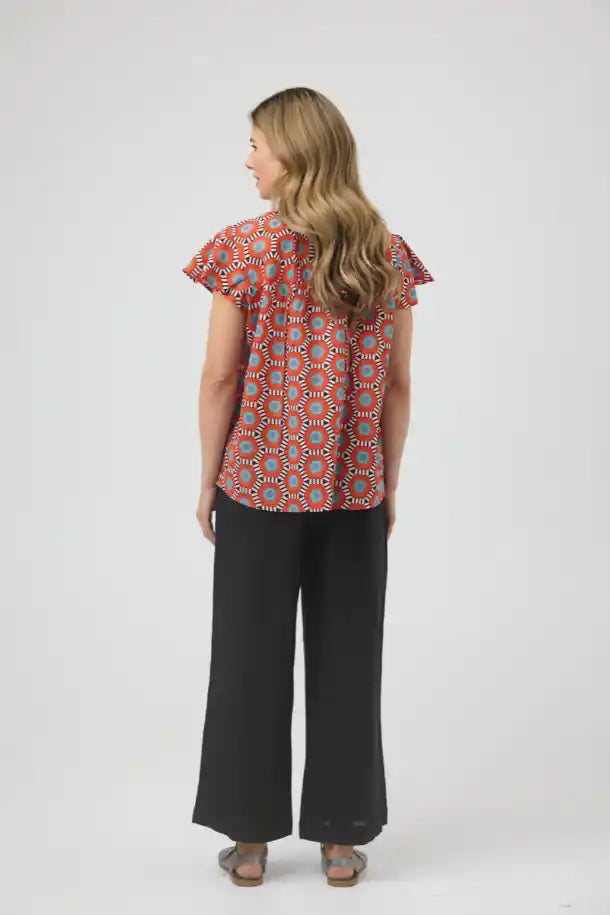 Cake Jess Top in Retro Tile