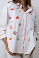 ZODA Seaside Orange Shirt in White