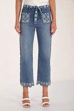 Frank Lyman Denim Pant in Blue