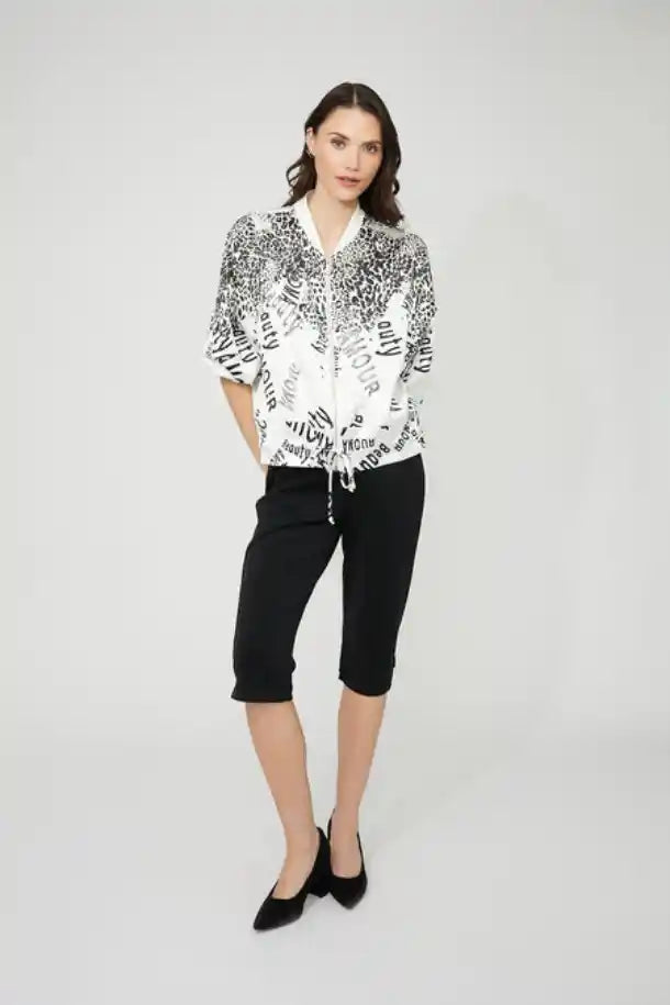 Frank Lyman Cheetah Print Bomber Jacket