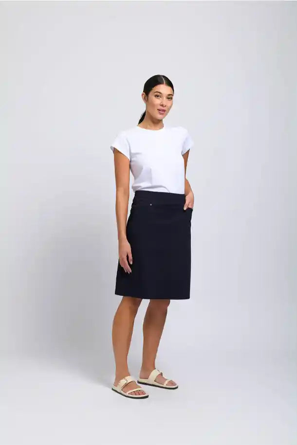 FOIL Tee Off Skirt in True Navy