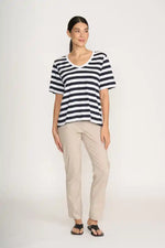 FOIL Line and Dine Tee in Bold Stripe