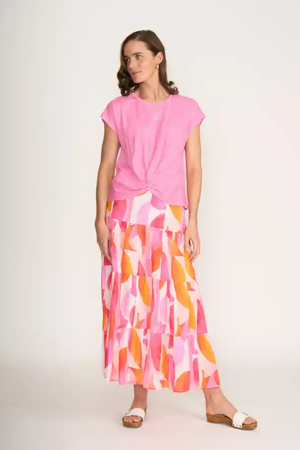 FOIL Do the Twist Top in Pink