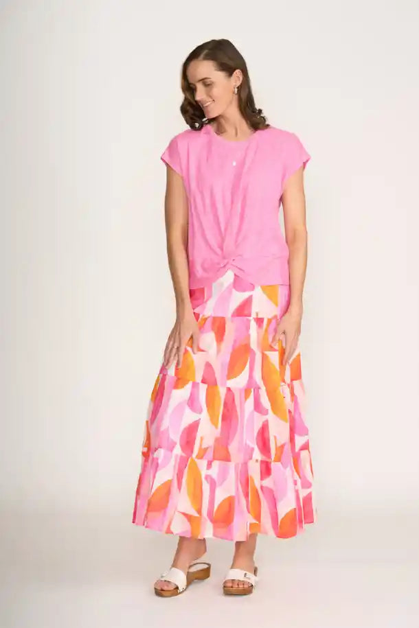 FOIL Do the Twist Top in Pink